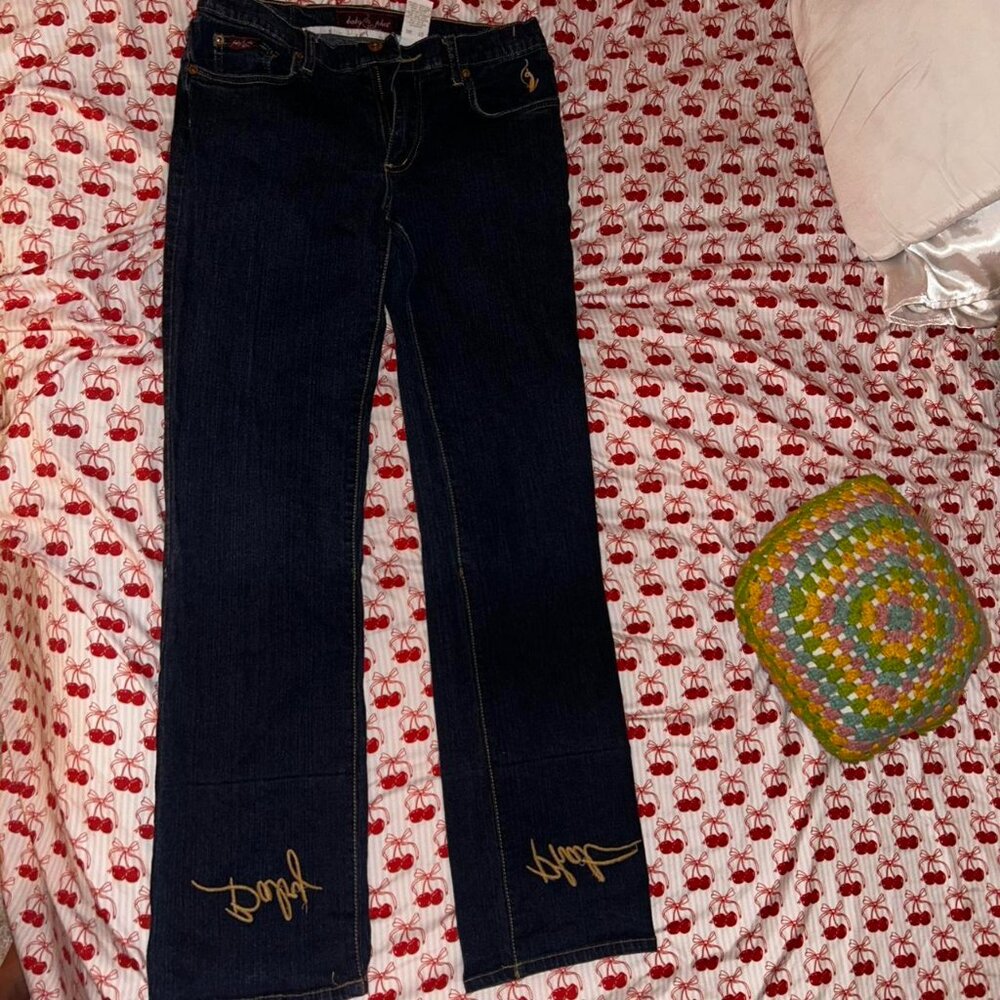 Baby Phat Women's Navy and Blue Jeans